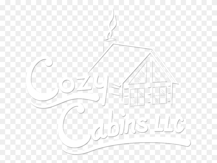 640x571 Cozy Cabins Llc Illustration, Stencil, Text, Symbol HD PNG Download