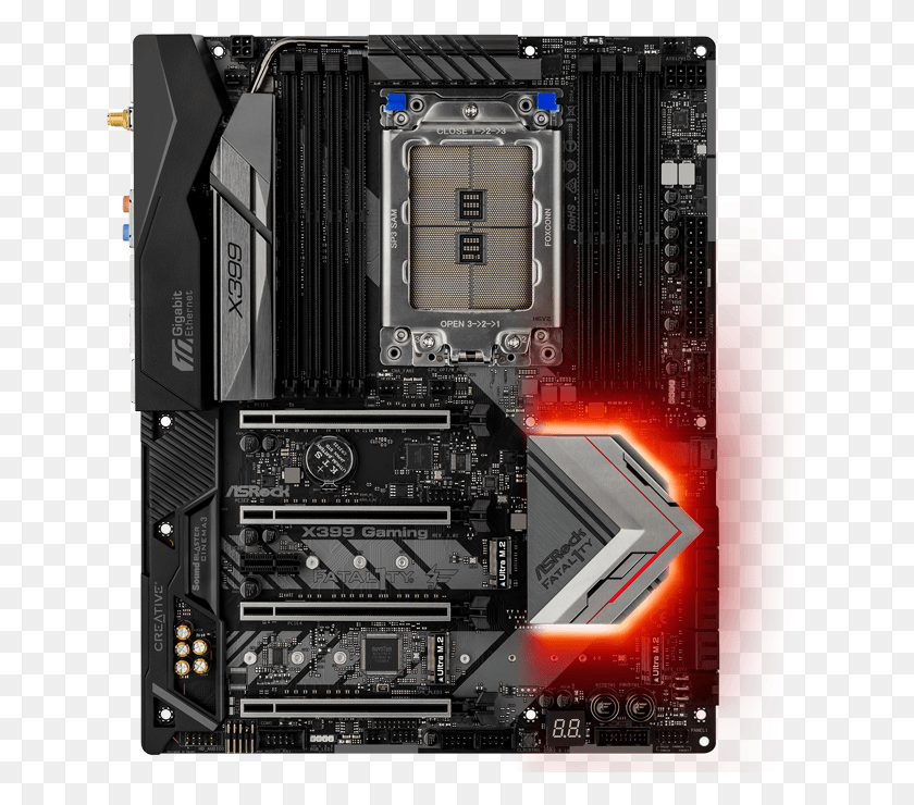 646x680 Cpu Asrock Fatal1ty X399 Professional, Computer, Electronics, Computer Hardware HD PNG Download