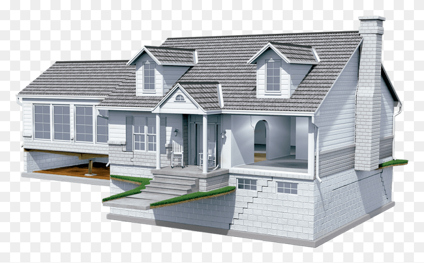990x586 Cracked Floor House, Cottage, Housing, Building HD PNG Download