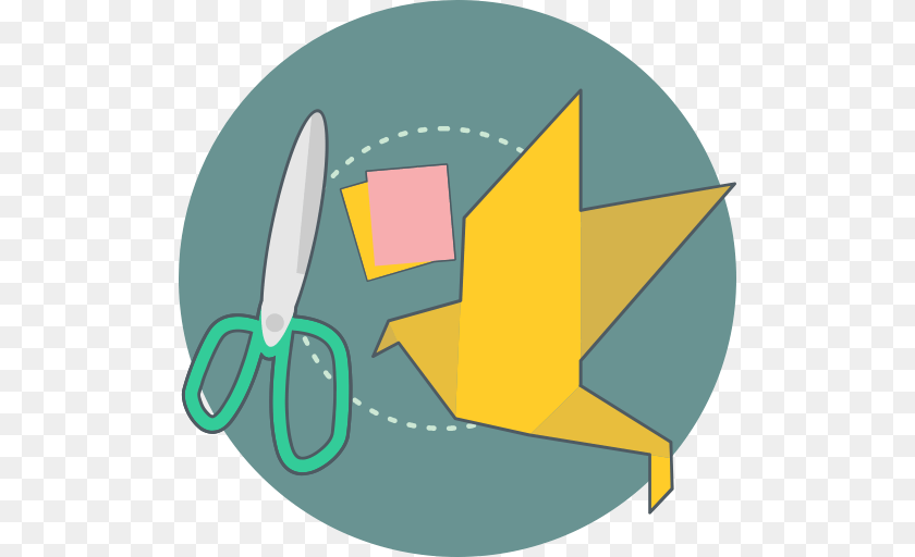 Craft Creative Cut Origami Icon, Art, Disk Clipart PNG