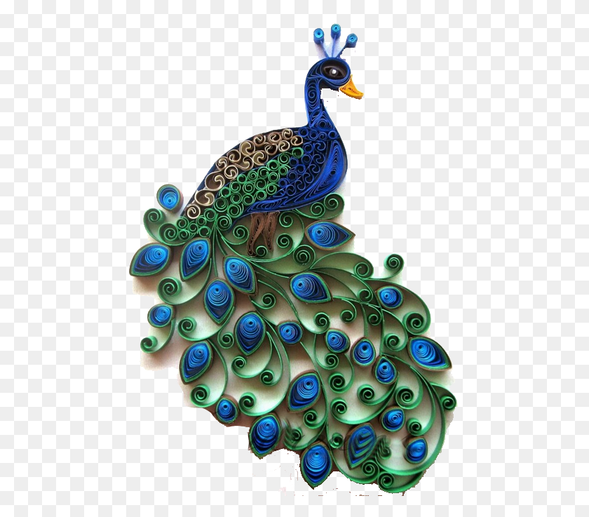 475x677 Craft Quilling Peafowl Transprent Free Pavo Real De Filigrana, Bird, Animal, Peacock HD PNG Download