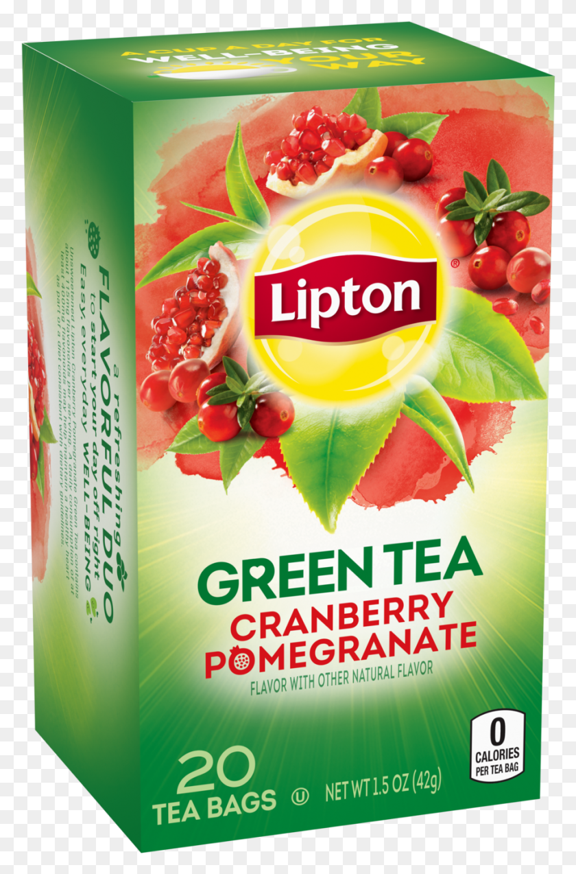 907x1411 Cranberry Lipton Green Tea Orange Passionfruit Jasmine, Advertisement, Poster, Flyer HD PNG Download