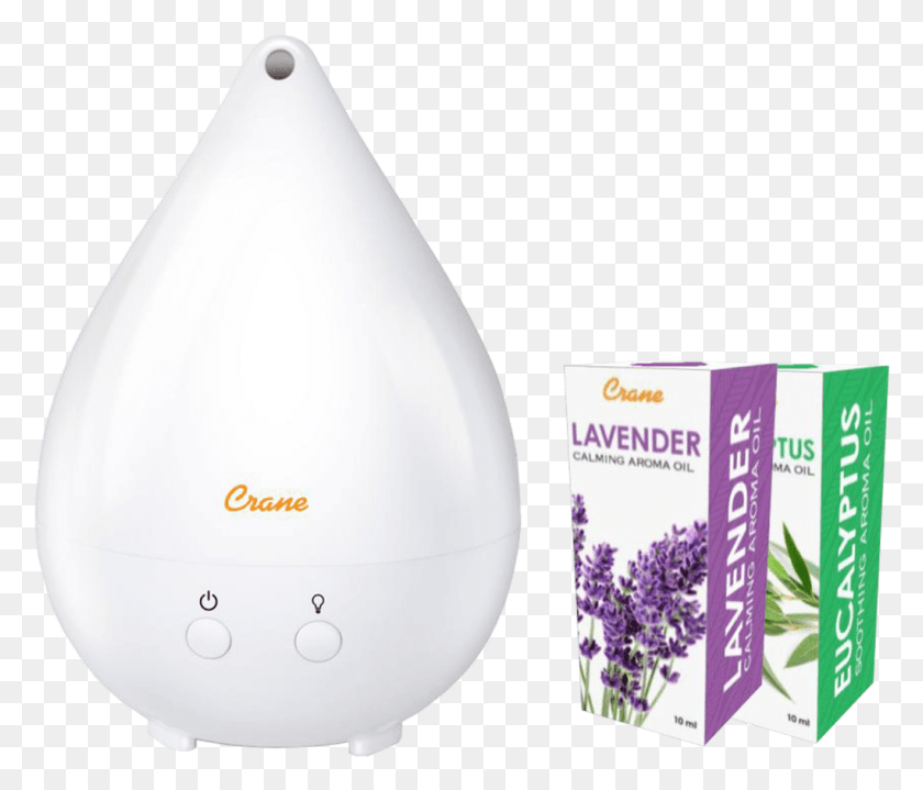 1021x863 Crane Ultrasonic Cool Mist Aroma Diffuser With Lavender Box, Plant, Helmet, Clothing HD PNG Download