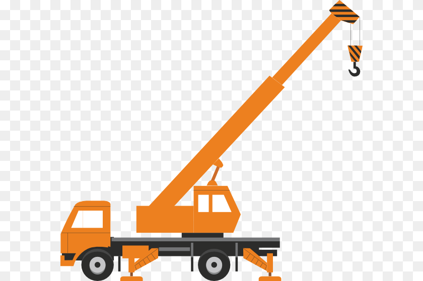 600x559 Crane Without Load Clip Art, Construction, Construction Crane, Device, Grass Sticker PNG