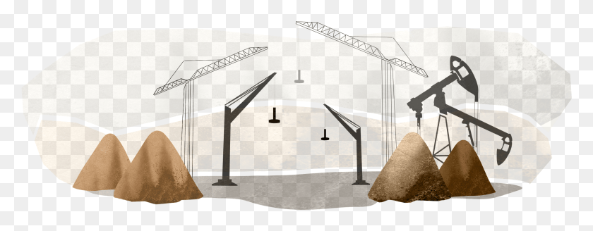 2943x1013 Cranes And Other Machinery Seesaw, Handrail, Banister, Lighting HD PNG Download