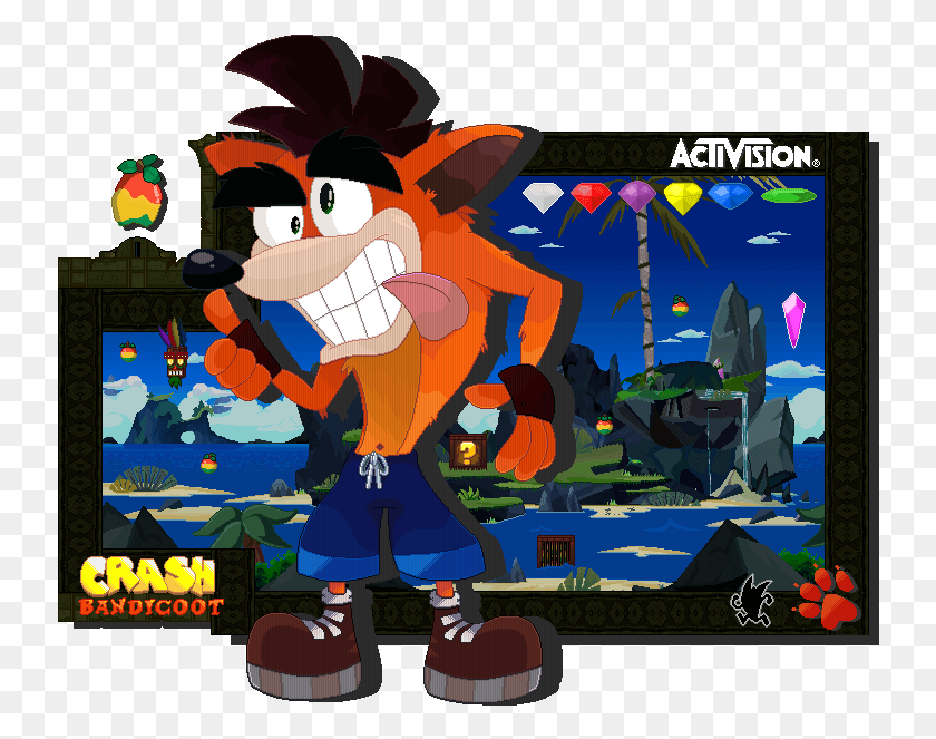 738x603 Descargar Png Crash Bandicoot Crash Bandicoot Con Skylanders Imagination, Angry Birds, Pac Man, Minecraft Hd Png