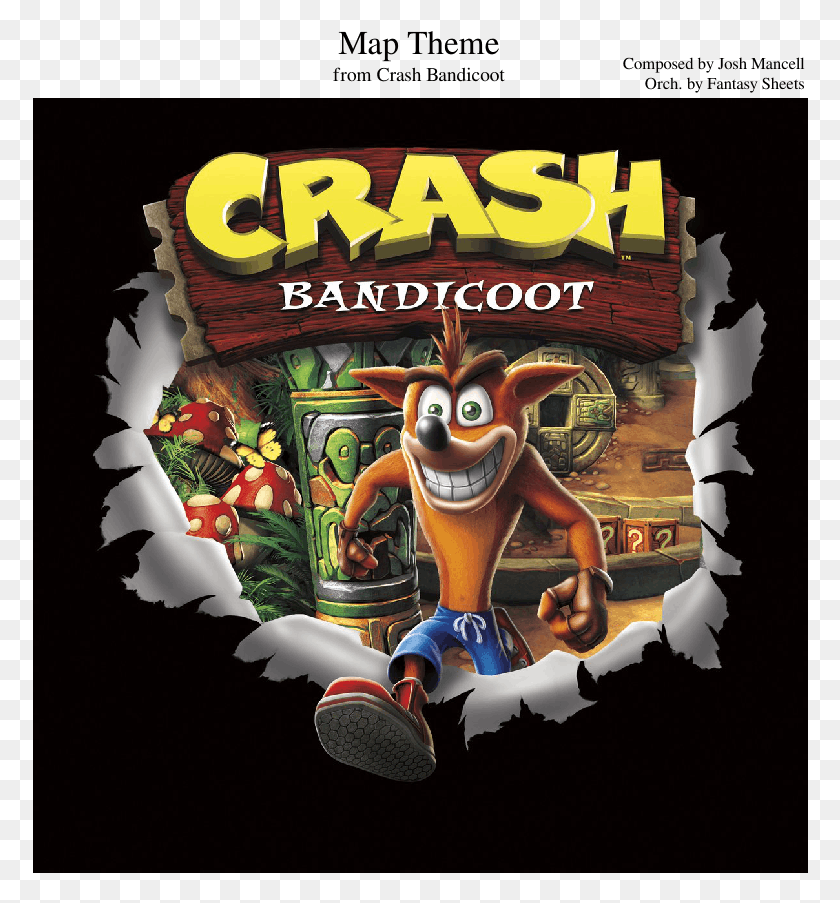 776x843 Descargar Png Crash Bandicoot Map Theme Crash Bandicoot 1 N Sane Trilogy, Super Mario, Kart, Vehículo Hd Png