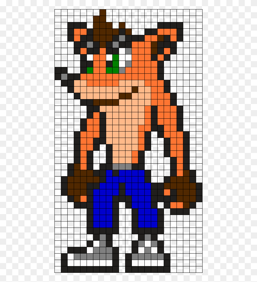 484x862 Crash Bandicoot Perler Bead Pattern Bead Sprite Central City Brewing Co Ltd, Game, Crossword Puzzle HD PNG Download