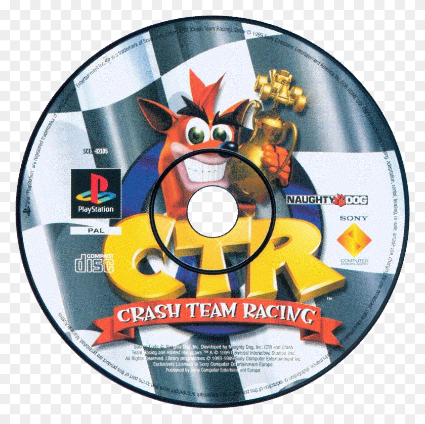 1179x1178 Crash Team Racing Crash Team Racing Box Art, Disk, Dvd HD PNG Download