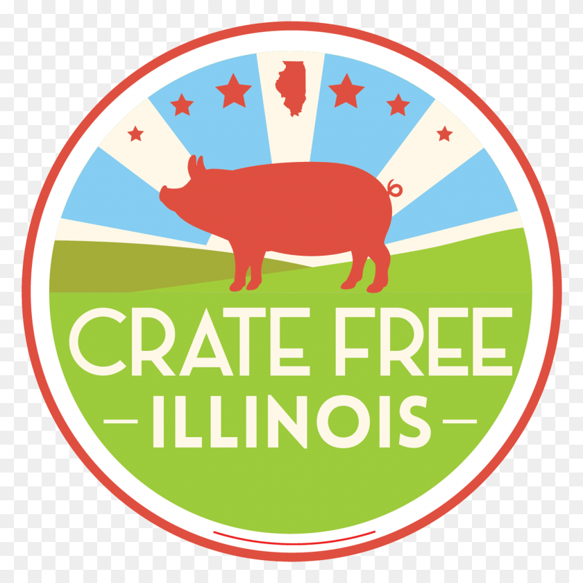 1356x1355 Crate Free Illinois Domestic Pig, Label, Text, Mammal HD PNG Download