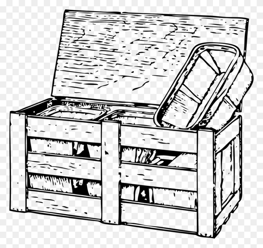 799x750 Crate Wooden Box Drawing Shipping Containers Drawings Of Crates Of Tea, Gray, World Of Warcraft HD PNG Download