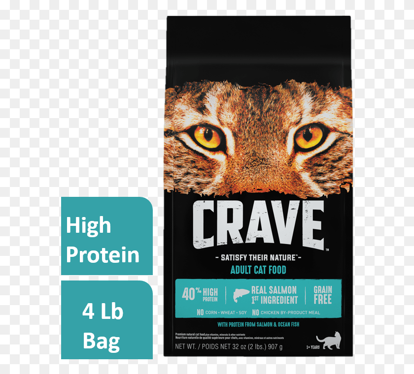 594x700 Descargar Png Crave Grain Free Con Proteína De Salmón Amp Ocean Fish Crave Comida Para Gatos, Poster, Publicidad, Flyer Hd Png