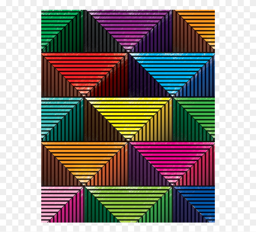 573x701 Crayola Art With Edge Optical Illusions Graphic Design, Triangle, Pattern, Staircase HD PNG Download
