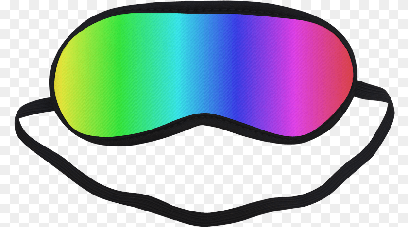 785x468 Crayon Box Ombre Rainbow Sleeping Mask Eye Mask With Googly Eyes, Accessories, Goggles Sticker PNG