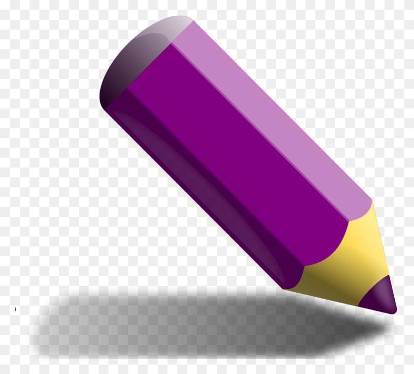 867x777 Crayon Clipart Purple Blue Colored Pencil, Rubber Eraser HD PNG Download