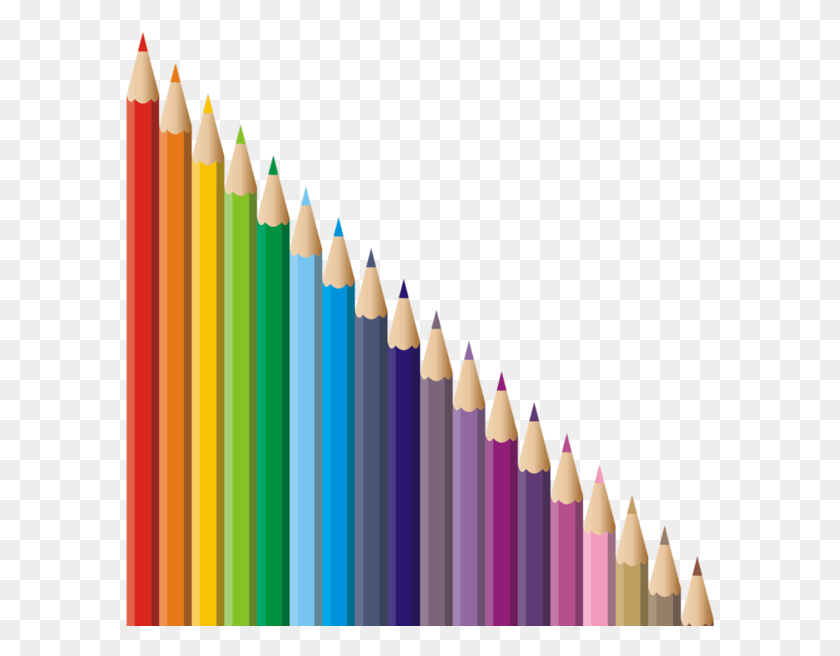 591x596 Crayons De Couleurs Articles Lapices De Colores, Pencil, Crayon, Brush HD PNG Download