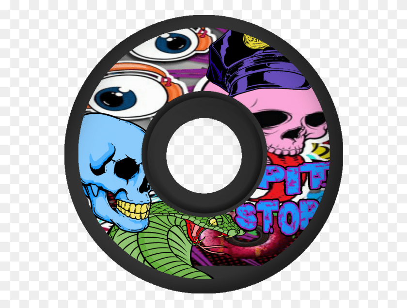 576x576 Crazy Eyes 52mm Wheels Circle, Disk, Dvd HD PNG Download