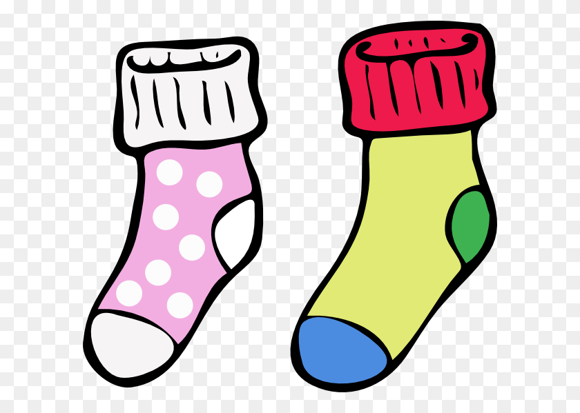 600x539 Crazy Socks Socks Clip Art, Clothing, Apparel, Hand HD PNG Download