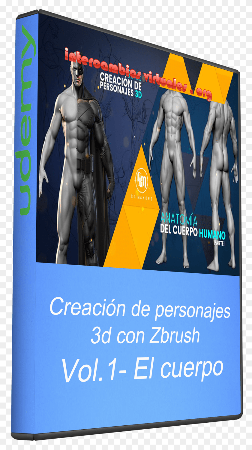 960x1770 Creacin De Personajes 3D Con Zbrush Vol Barechested, Плакат, Реклама, Человек Hd Png Скачать