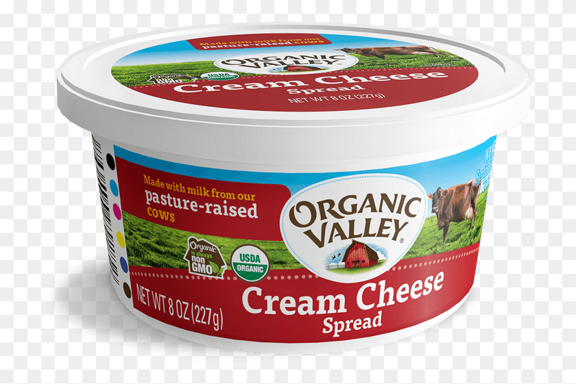 713x501 Cream Cheese Organic Valley Milk, Food, Tin, Dessert HD PNG Download