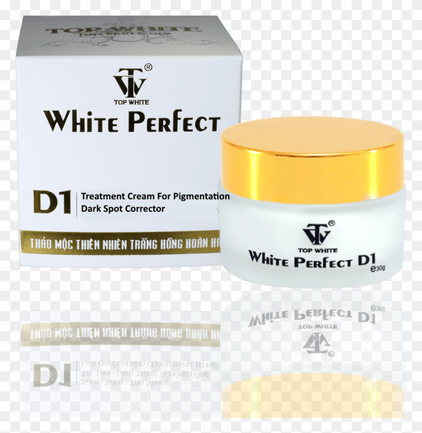819x844 Descargar Png Crema Para La Hiperpigmentación Top White Perfect, Botella, Cosméticos, Etiqueta Hd Png