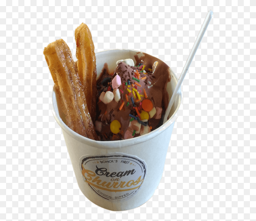 562x665 Cream On Churros Chocolate, Dessert, Food, Creme HD PNG Download
