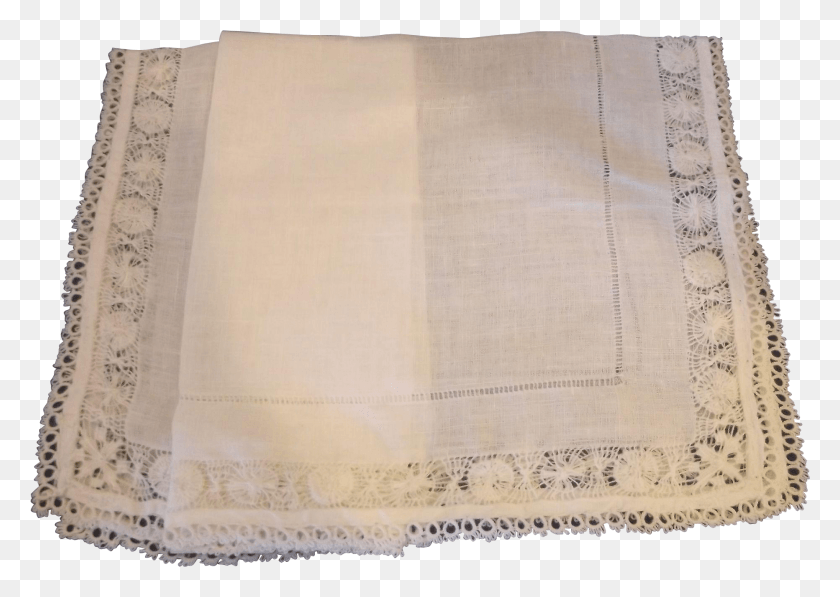 1864x1285 Cream White Linen Handkerchief Tatted Lace Tablecloth, Home Decor, Rug, Napkin HD PNG Download
