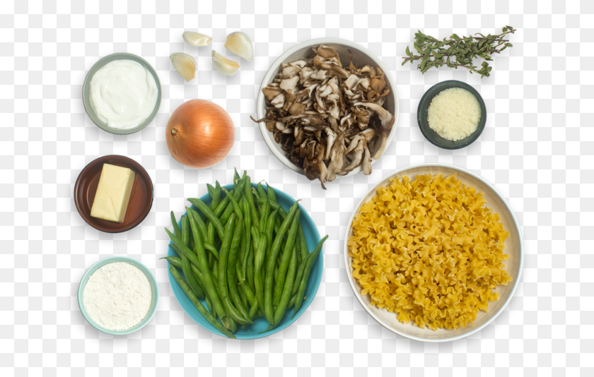 665x474 Creamy Mafalda Pasta With Green Beans Maitake Mushrooms Superfood, Plant, Vegetable, Food HD PNG Download
