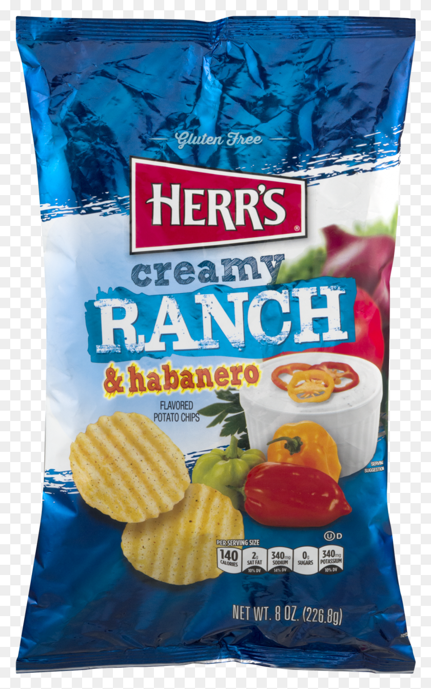 1095x1801 Descargar Png Creamy Ranch Amp Habanero Patatas Fritas 8 Oz Herr Creamy Ranch And Habanero Chips, Comida, Pan, Snack Hd Png