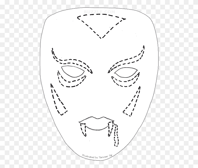 506x655 Create Your Own Look Try Out These Face Art Painting Stencils, Mask, Skin, Stencil HD PNG Download