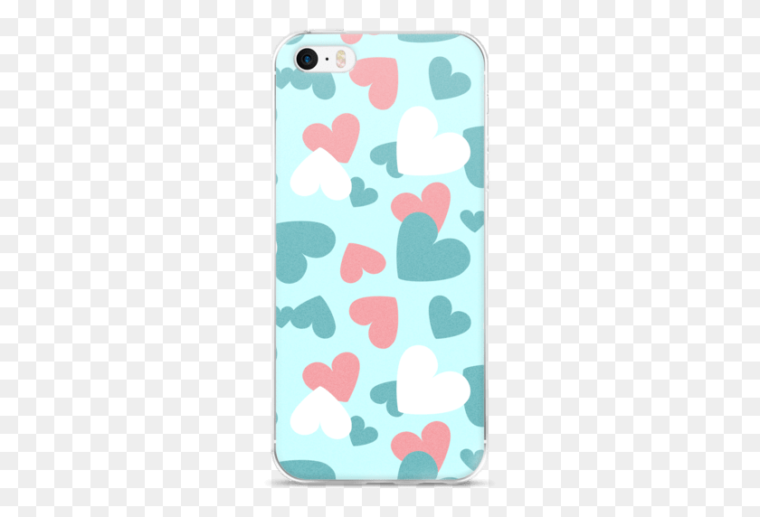261x512 Creative Design A Focus Pink Blue White Hearts Iphone Mobile Phone Case, Rug, Phone, Electronics HD PNG Download