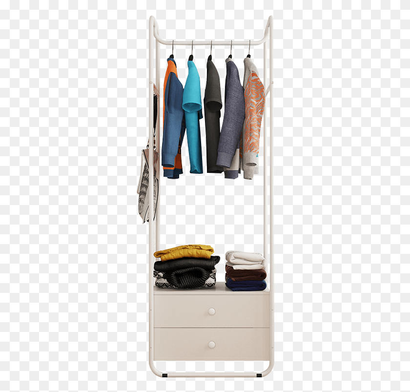 284x743 Creative Hanger Floor Bedroom Coat Rack Simple Clothes Wardrobe, Furniture, Closet, Indoors HD PNG Download