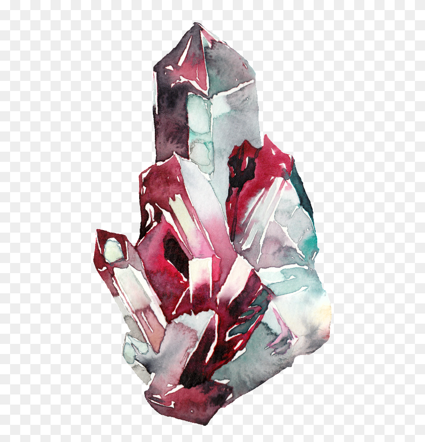 475x814 Creative Ice Crystal Transparent Material Watercolor, Mineral, Gemstone, Jewelry HD PNG Download