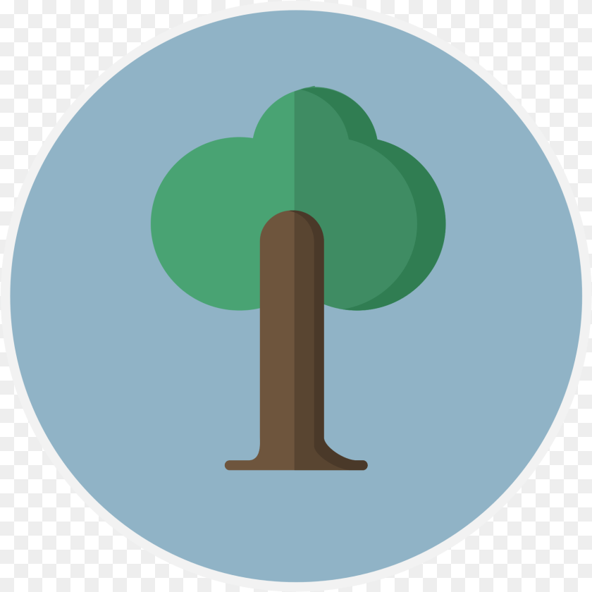 1717x1717 Creative Tree Icon Flat, Green, Disk Transparent PNG