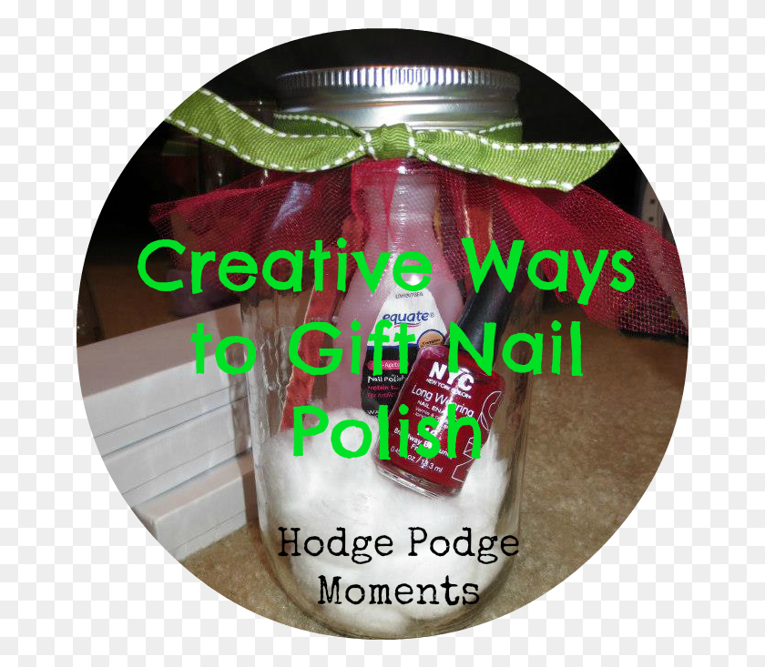 673x673 Creative Ways To Gift Nail Polish Label, Jar, Birthday Cake, Cake HD PNG Download