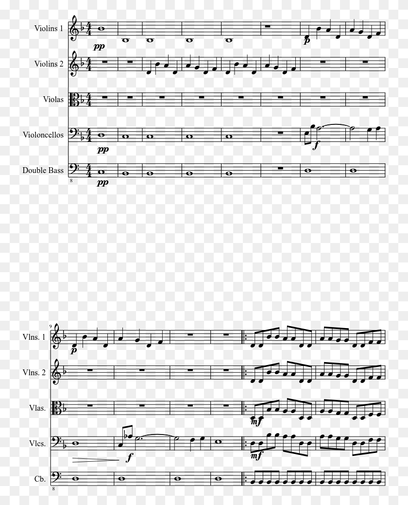 749x979 Creed 3 Main Theme For String Orchestra Jean Sibelius Symphony No 2 Sheet Music, Gray, World Of Warcraft HD PNG Download