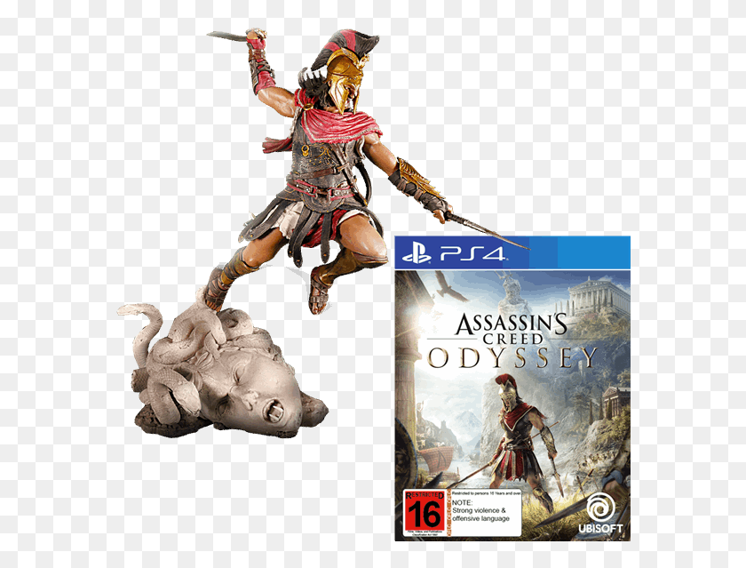 580x579 Creed Odyssey Statue, Person, Human, Samurai HD PNG Download