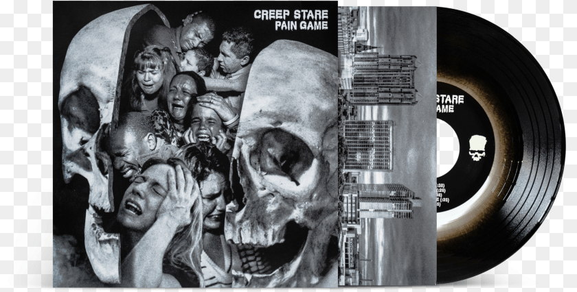 1868x948 Creep Stare Pain Gameclass Album Cover, Art, Collage, Adult, Person Clipart PNG