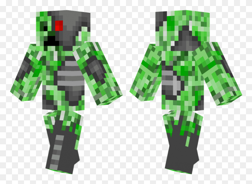 782x554 Creeper Cyborg Creeper Minecraft, Зеленый, Символ Переработки, Символ Hd Png Скачать