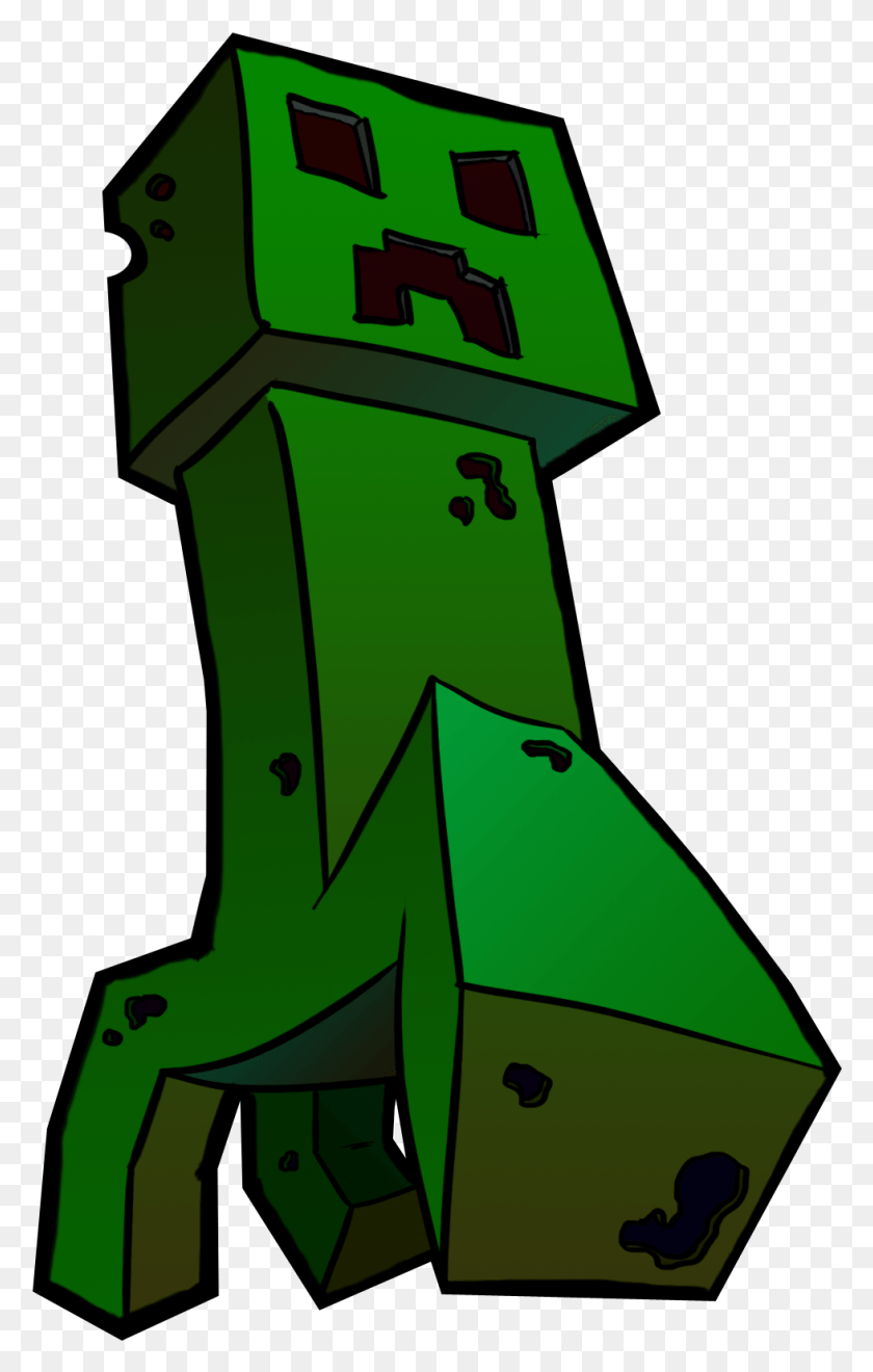 979x1582 Creeper Drawing Minecraft, Animal, Architecture, Building HD PNG Download