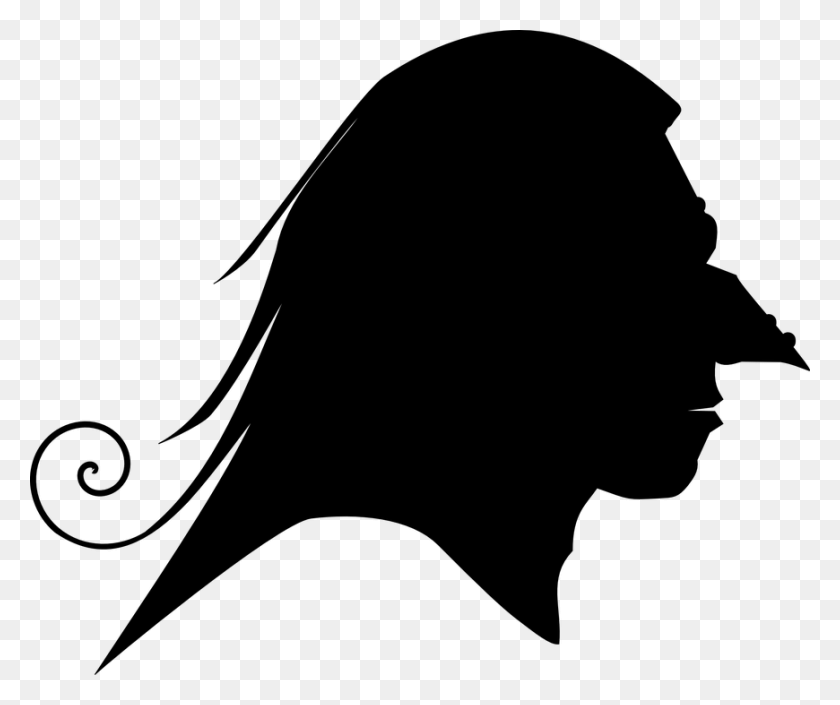 870x720 Creepy Demon Halloween Monster Profile Scary Silhouette Profile, Gray, World Of Warcraft HD PNG Download