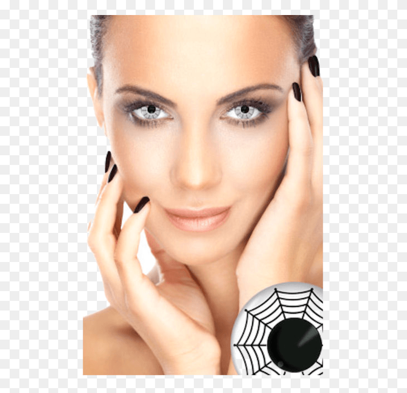 501x750 Creepy Freak Everyone Out With Some Spiderweb Contact Day Time Makeup Looks, Skin, Face, Person HD PNG Download