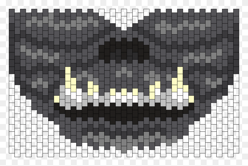 862x555 Creepy Monster Kandi Mask Bead Pattern Batman, Walkway, Path, Rug HD PNG Download