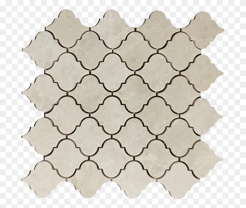 698x652 Crema Nouva Polished Marble Arabesque Waterjet Mosaic Paper, Rug HD PNG Download