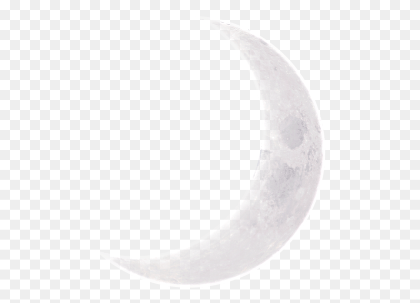 462x547 Crescent Crescentmoon Moon Halfmoon Silver Silvermoon Moon, Outdoors, Nature, Outer Space HD PNG Download