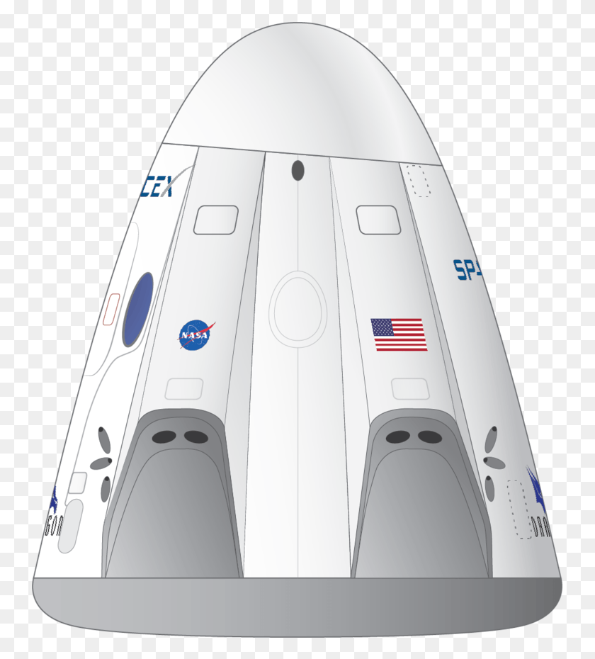 751x870 Crewdragon Capsule Dinghy, Sea, Outdoors, Water Hd Png
