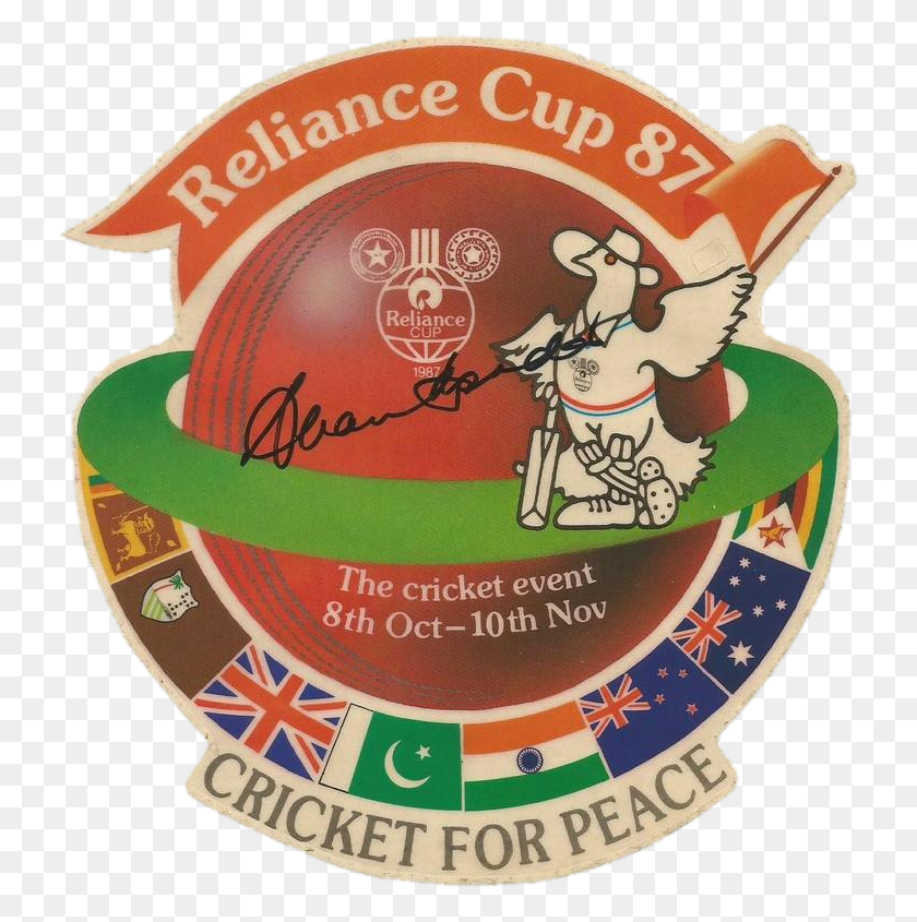 734x785 Cricket World Cup Reliance Cup, Label, Text, Dish HD PNG Download
