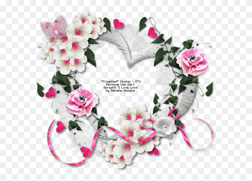 602x543 Crispified Paper Frames Tube Decoupage Clip Art Artificial Flower, Plant, Blossom, Floral Design HD PNG Download