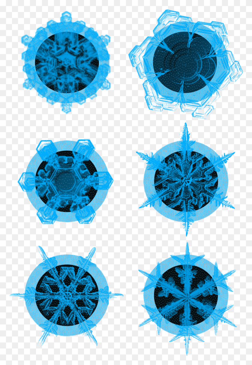 877x1299 Descargar Png Cristal Azul Copo De Nieve Invierno Flor Hielo, Símbolo, Alfombra, Patrón Hd Png