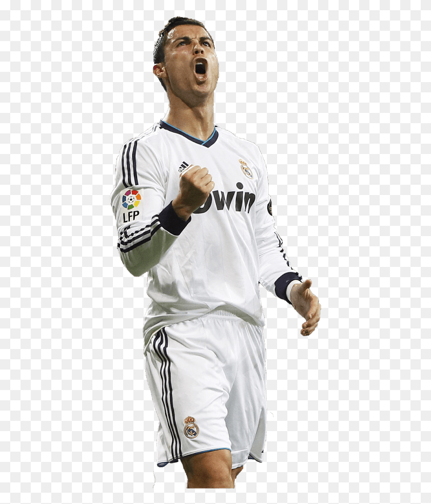 413x922 Cristiano Ronaldo, Sleeve, Clothing, Person HD PNG Download